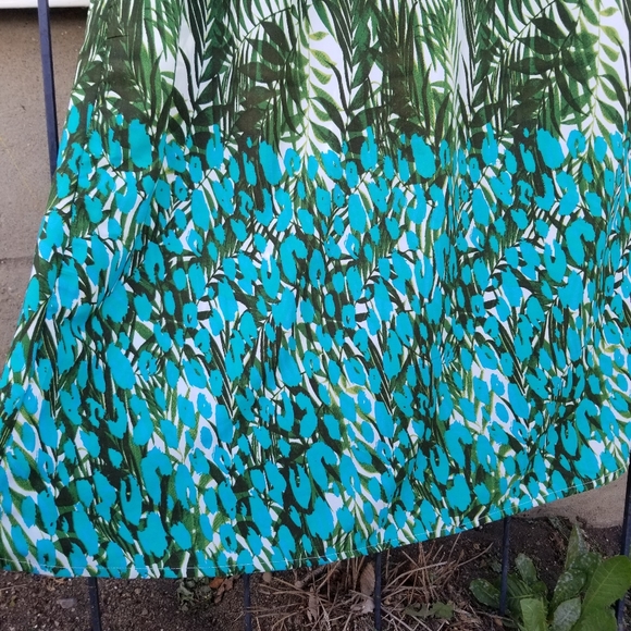 Revolution botanical empire maxi green and blue beach dress 8 - Picture 4 of 13